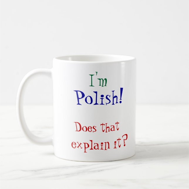 Caneca De Café Eu sou, polonês! (Esquerda)
