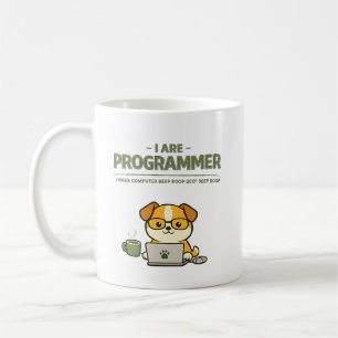 Caneca De Café Eu Sou Programador Beep Boop Divertido