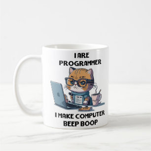 Caneca De Café Eu sou programador Cat Boop Cat Programmer