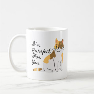 Caneca De Café Eu sou Purr-fect (Perfect) para você - Calico Cat