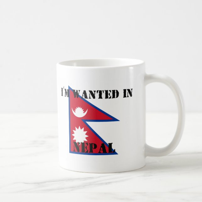 Caneca De Café Eu sou querido em Nepal (Direita)