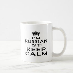 Caneca De Café Eu sou russo que eu não posso manter a calma