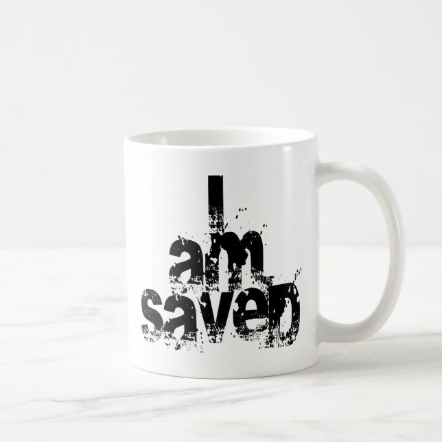 Caneca De Café Eu sou salvo de cristão (Direita)