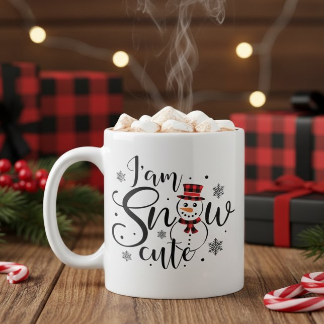 Caneca De Café Eu sou Snowman Feriado Festial de Neve (I am Snow Cute Fun Holiday Snowman Coffee Mug)