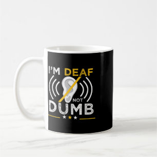 Caneca De Café Eu sou Surdo. Não sou Burro. Língua de Sinais Surd