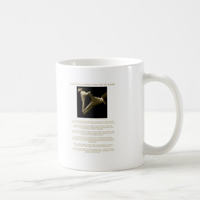 Caneca De Café Eu sou um assistente social, estes sou minhas (Direita)