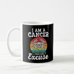 Caneca De Café Eu Sou Um Câncer Essa É Minha Desculpa Retro Pôr d