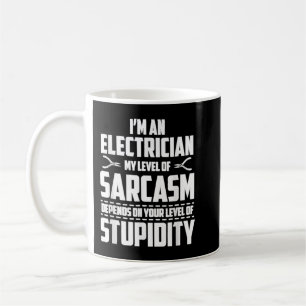 Caneca De Café Eu Sou Um Eletrico Meu Nível De Sarcasmhirt