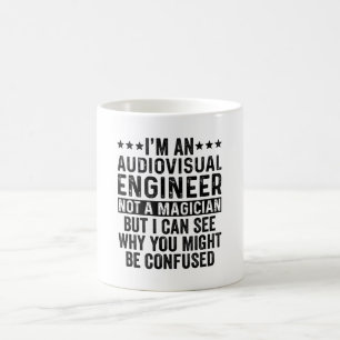 Caneca De Café Eu sou um Engenheiro audiovisual não um Engraçad