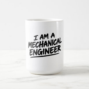 Caneca De Café Eu Sou um Engenheiro Mecânico Tipografia Negrito P