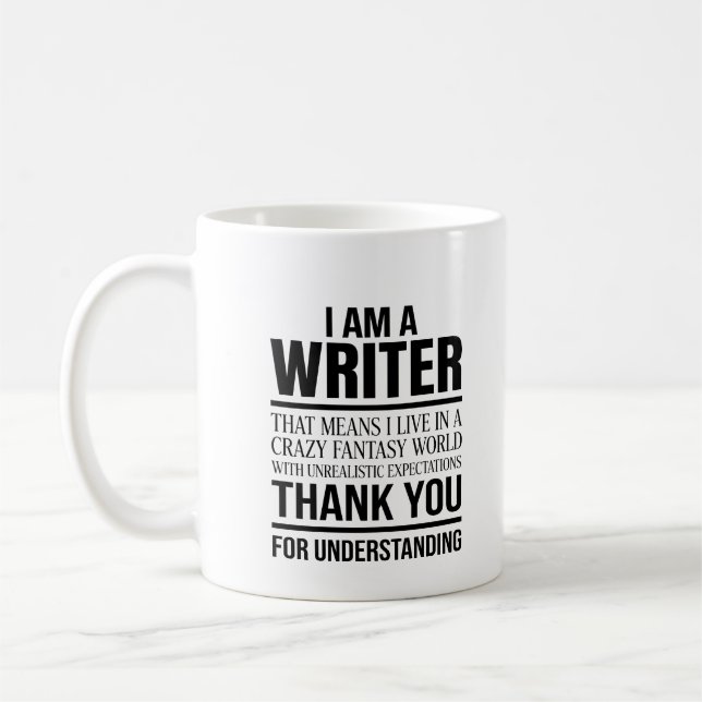 Caneca De Café Eu Sou um Escritor Presente de Autor Engraçado (Esquerda)