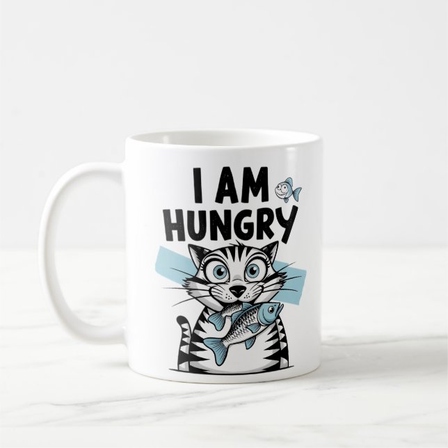 Caneca De Café Eu sou um gato com fome (Esquerda)