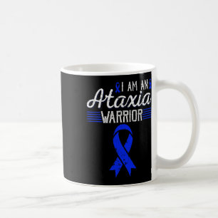 Caneca De Café Eu Sou Um Guerreiro da Ataxia Laço Azul de Conscie
