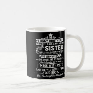 Caneca De Café Eu Sou Um Irmão Sortudo Presente Para Irmão Da Irm