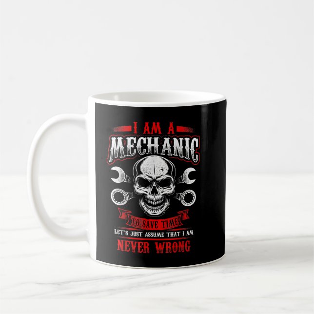 Caneca De Café Eu Sou Um Mecânico Engraçado Macaco de Graxa (Esquerda)