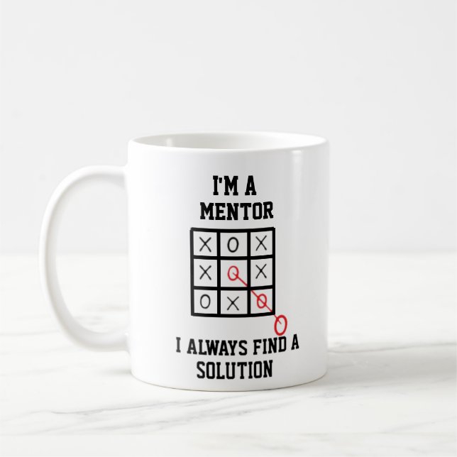 Caneca De Café Eu Sou Um Mentor Eu Sempre Encontro Uma Solução. (Esquerda)