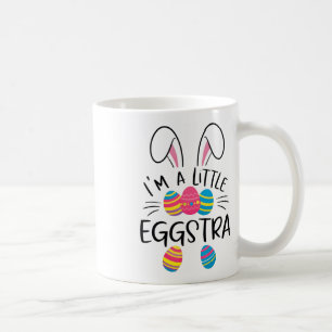 Caneca De Café Eu sou um pequeno Eggstra Engraçado Páscoa Coelhin