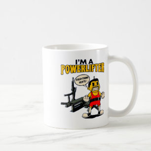 Caneca De Café Eu sou um Powerlifting Tudo Dói Academia Fitness B