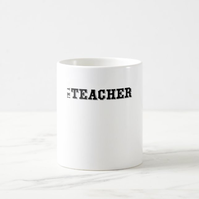 Caneca De Café Eu sou um Professor (Escola & Alunos) (Centro)