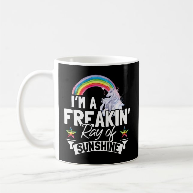 Caneca De Café Eu Sou Um Raio Maldito Do Arco-Íris Sunshine Unico (Esquerda)