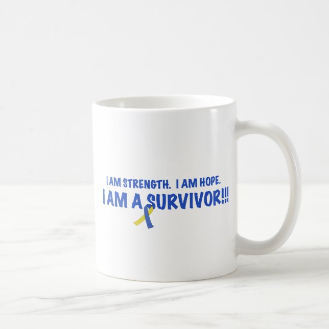 Caneca De Café Eu sou um sobrevivente!!! (Direita)