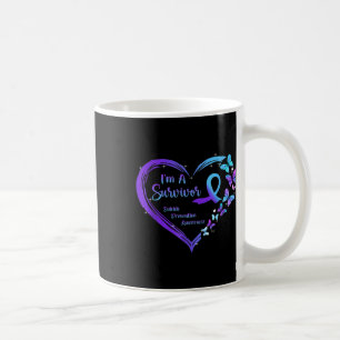 Caneca De Café Eu sou um Sobrevivente Borboleta Prevenção ao Suic