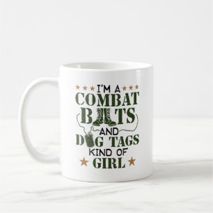Caneca De Café Eu sou um tipo de Dog tags de combate