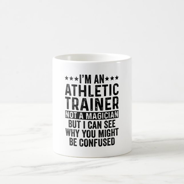 Caneca De Café Eu sou um treinador atlético, não um mago engraçad (Centro)