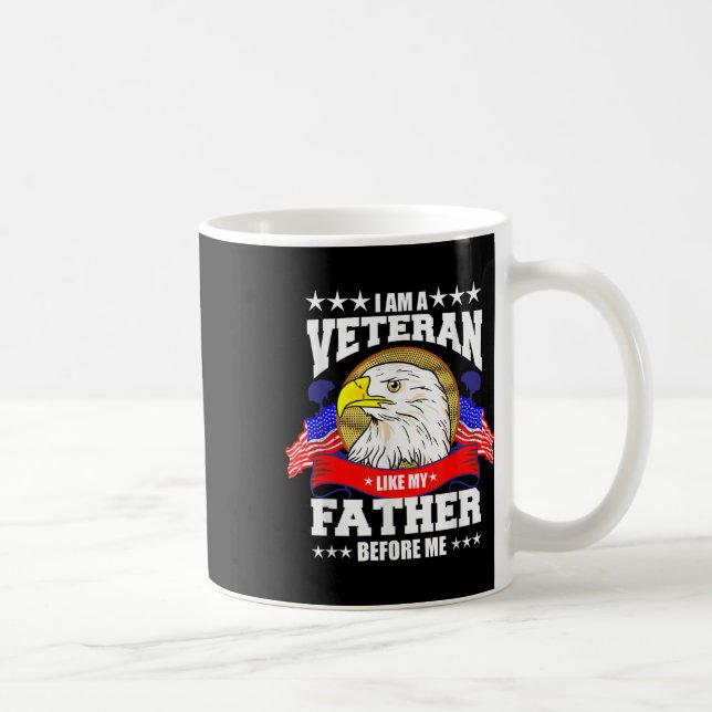 Caneca De Café Eu Sou Um Veterano Como Meu Pai Antes Do Memorial (Direita)