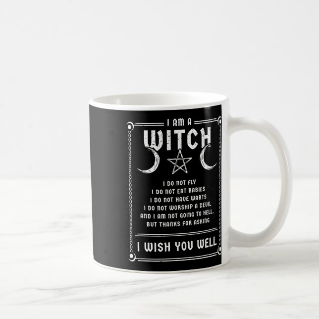 Caneca De Café Eu Sou Uma Bruxa Wicca Halloween Pagan Costume (Direita)