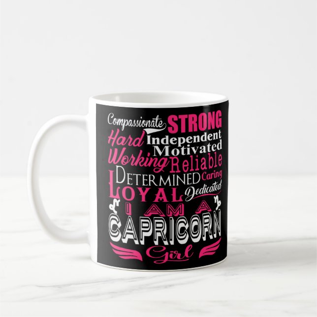 Caneca De Café Eu sou uma Garota Capricórica (Esquerda)