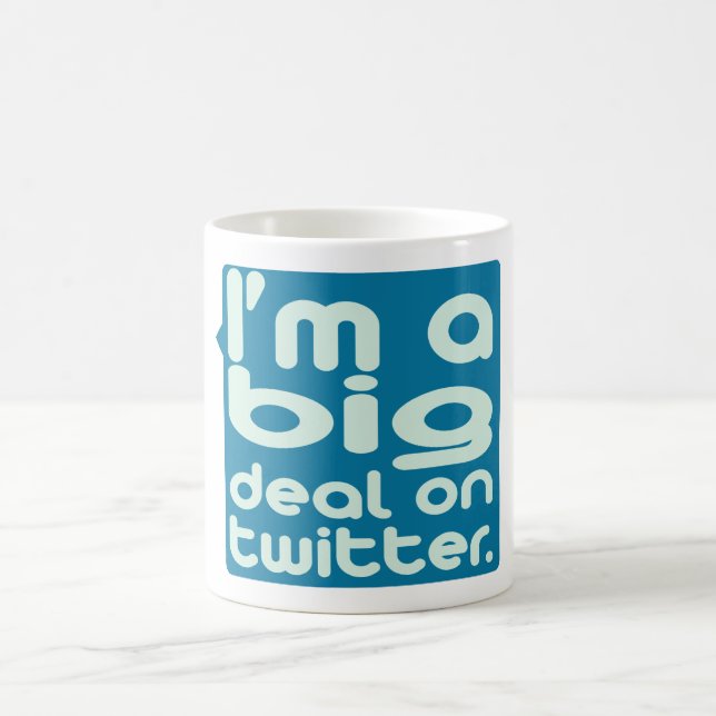 Caneca De Café Eu sou uma grande coisa no Twitter (Centro)