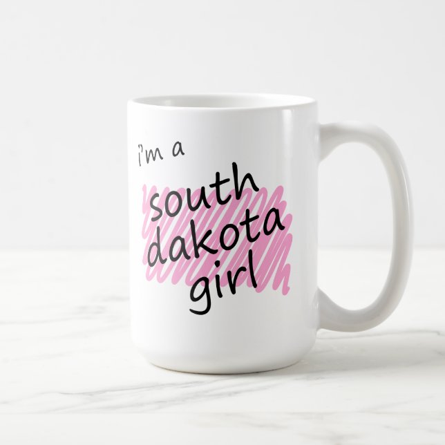 Caneca De Café Eu sou uma menina de South Dakota (Direita)