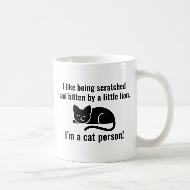 Caneca De Café Eu Sou Uma Pessoa De Gatos (Direita)