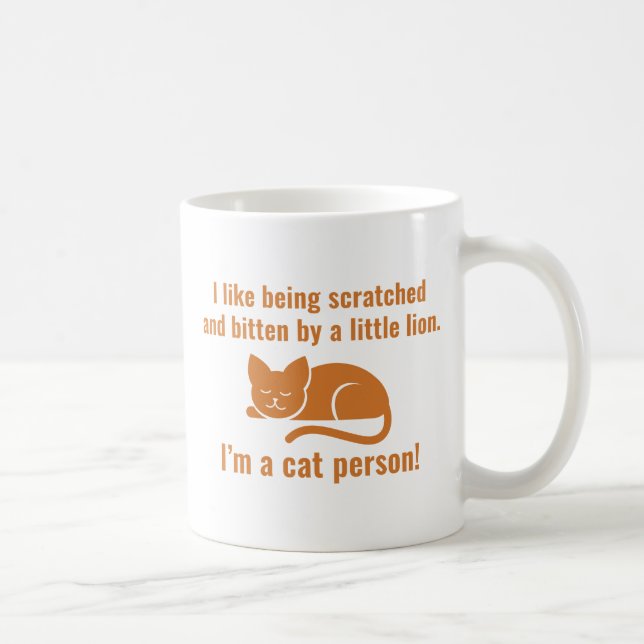 Caneca De Café Eu Sou Uma Pessoa De Gatos (Direita)
