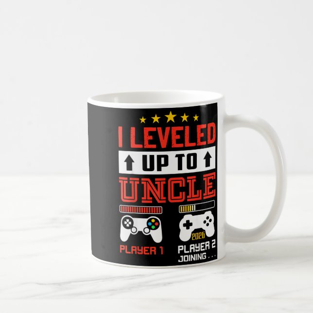 Caneca De Café Eu Subi de Nível Para Tio 2026 Vou Ser Tio 2 (Direita)