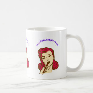 Caneca De Café Eu Superanaliso, Portanto Eu Sou – Ilustração Retr