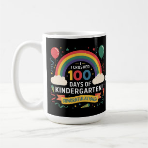 Caneca De Café Eu Superei 100 Dias de Jardim de Infância Personal