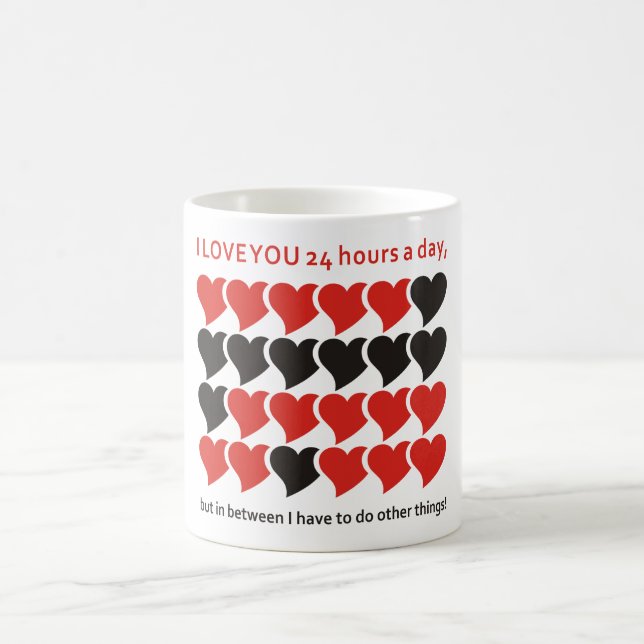Caneca De Café EU TE AMO 24 horas por dia (Centro)