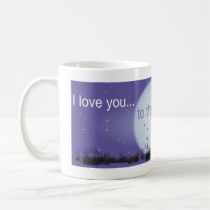 Caneca De Café Eu te amo à bolha de sopro da lua e do Para