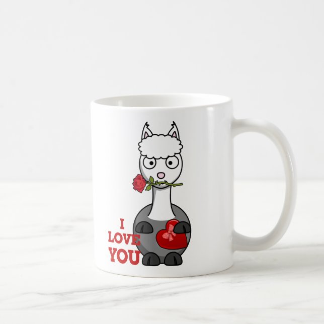 Caneca De Café eu te amo alpaca (Direita)