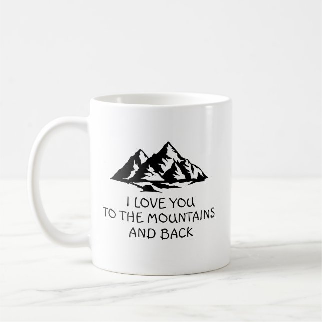 Caneca De Café Eu Te Amo Às Montanhas E Presentes De Casamento De (Esquerda)