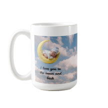 Caneca de Café Eu Te Amo Até a Lua e de Volta