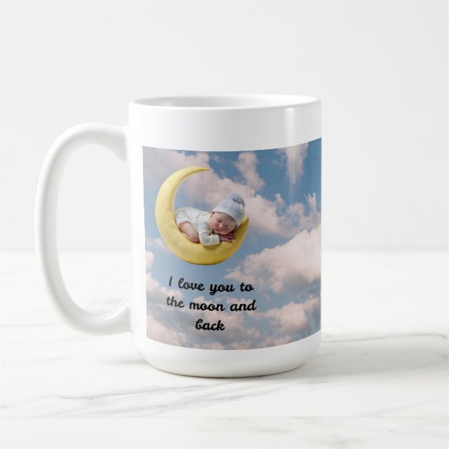Caneca de Café Eu Te Amo Até a Lua e de Volta (Esquerda)