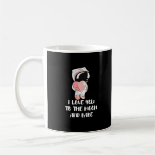 Caneca De Café Eu Te Amo Até a Lua e de Volta Design Minimalista