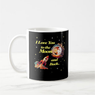 Caneca De Café Eu Te Amo Até à Lua E De Volta Estilo Elegante