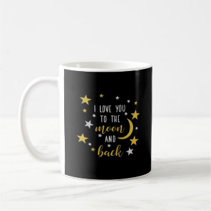 Caneca De Café Eu Te Amo Até a Lua e de Volta Olhar Clássico