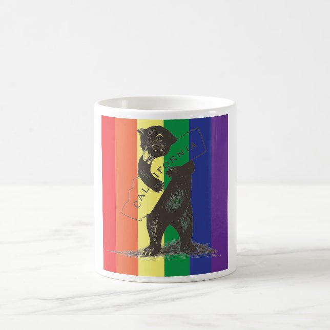 Caneca De Café Eu te amo Califórnia--Arco-íris (Centro)