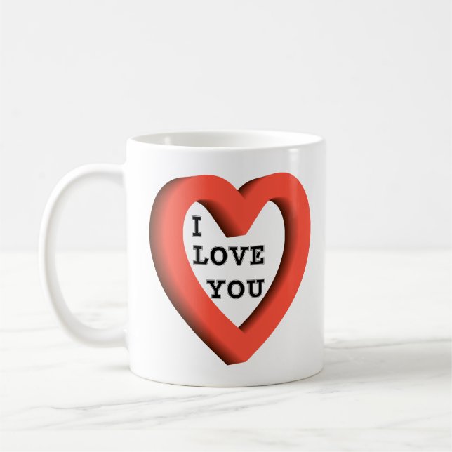 Caneca De Café Eu Te Amo Coffee Mug (Esquerda)