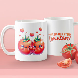 Caneca De Café Eu te amo de meus tomates de cabeça